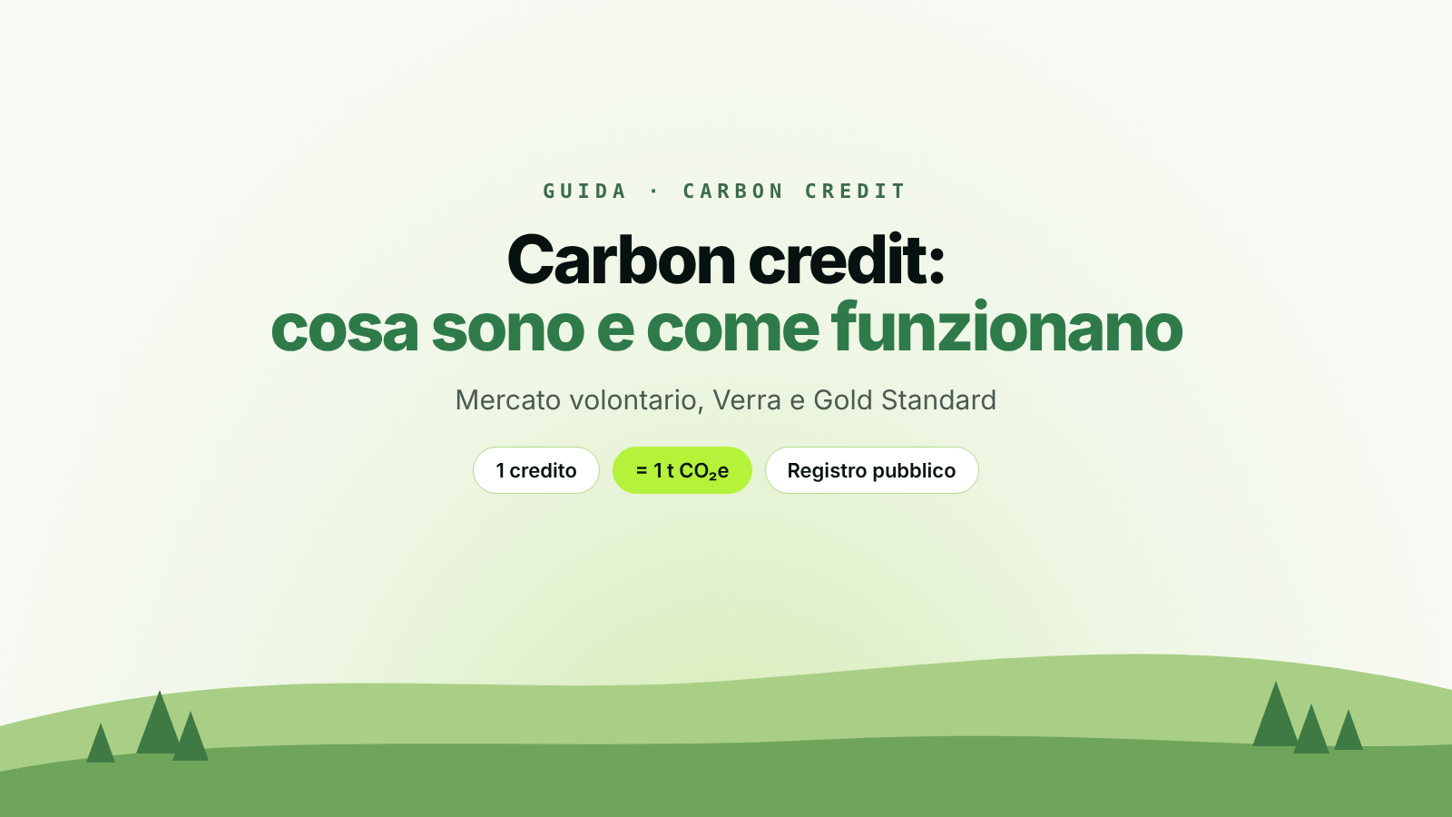 Carbon credit: cosa sono e come funzionano